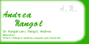 andrea mangol business card